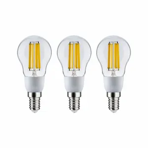 Confezione da 3 lampadine LED a filamento sferico Paulmann Eco-Line 230 V 100mm 3x525lm 3000K image-1