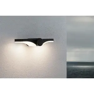 Outdoor led wall lamp Paulmann Pekana IP44 55mm 3000K 2x480lm 230V image-3