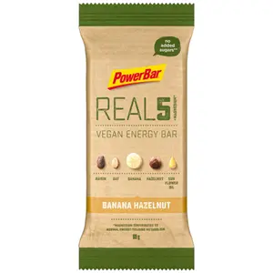 Bares PowerBar Real 5 Vegan Energy Bar 18x65gr Banana image-0