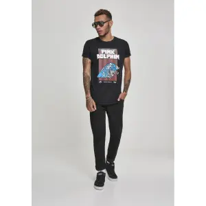 T-shirt Pink Dolphin digital waves image-1