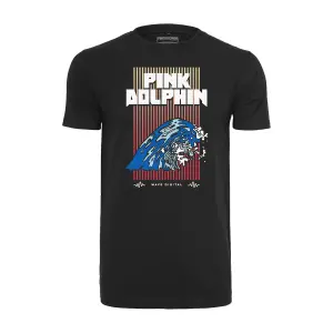T-shirt Pink Dolphin digital waves image-0