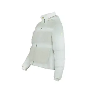 Women's fur down jacket with integral hood Peak Mountain image-2