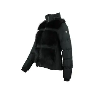 Women's fur down jacket with integral hood Peak Mountain image-3