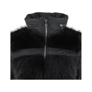 Women's fur down jacket with integral hood Peak Mountain image-4