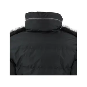 Women's fur down jacket with integral hood Peak Mountain image-5