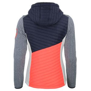 Women's fleece jacket with removable hood and quilted panels Peak Mountain Amir image-1