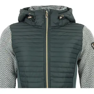 Chaqueta polar con capucha desmontable y paneles acolchados mujer Peak Mountain Andomo image-3