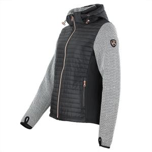 Damen Hoodie mit Reißverschluss aus drei Materialien Peak Mountain image-2