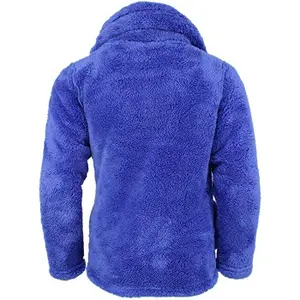 Girl's fleece jacket Peak Mountain coral sherpaGasana image-1