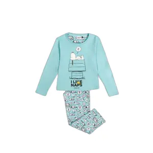 Girls' long-sleeve pyjamas Peanuts Naps B image-0