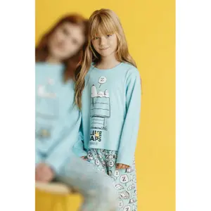 Girls' long-sleeve pyjamas Peanuts Naps B image-3