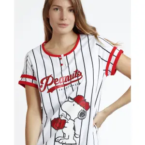 Camisa de noite da mulher Peanuts Snoopy Strike image-3