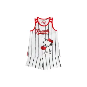Sleeveless girls' pyjama Peanuts Snoopy Strike image-0
