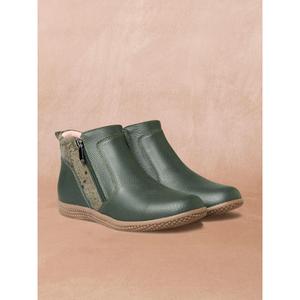 Damen Stiefeletten mit doppeltem Reißverschluss und luftgepolsterter Sohle Pédiconfort image-2