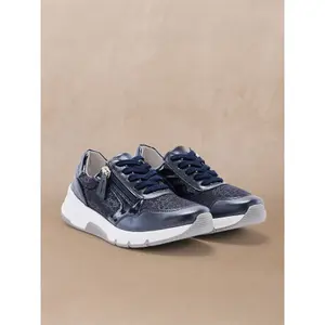 Baskets cuir et textile femme Pédiconfort image-2