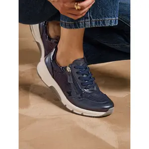 Baskets cuir et textile femme Pédiconfort image-4