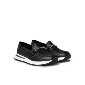 Damen elastische Keil-Mokassins seitlich Pédiconfort image-1