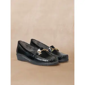 Mocassins met gesp grote breedte voor dames Pédiconfort image-2