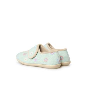 Filzhausschuhe mit Klettverschluss und Blumenstickerei für Damen Pédiconfort image-2