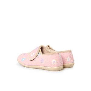 Filzhausschuhe mit Klettverschluss und Blumenstickerei für Damen Pédiconfort image-2