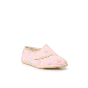 Filzhausschuhe mit Klettverschluss und Blumenstickerei für Damen Pédiconfort image-1