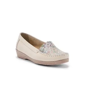 Ethnic loafers comfort width women Pédiconfort image-1