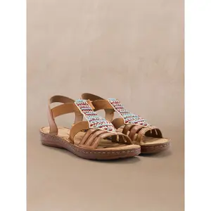 Elasticated Sandals with Fancy Beads Women Pédiconfort image-3