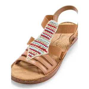 Elasticated Sandals with Fancy Beads Women Pédiconfort image-6