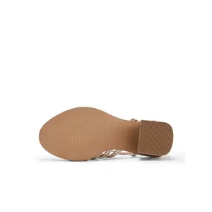 Women's Woven Leather Heeled Sandals Pédiconfort image-5
