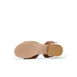 Leather Heeled Sandals with Fancy Flower Women Pédiconfort image-5