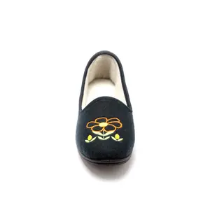 Gestickte Ballerinas Blume, Komfortweite für Frauen Pédiconfort image-3