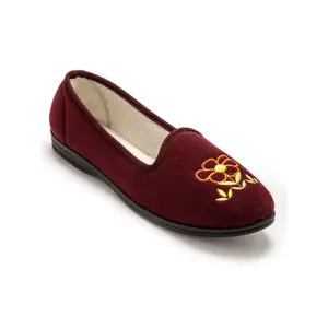 Embroidered flower ballet flats comfort width women Pédiconfort image-1