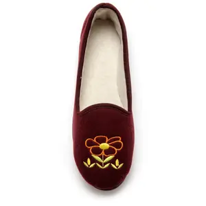 Embroidered flower ballet flats comfort width women Pédiconfort image-3