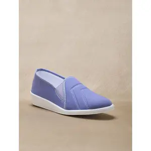 Mocassins en toile élastiquées côtés femme Pédiconfort image-1