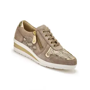 Baskets cuir à aérosemelle femme Pédiconfort image-1