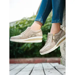 Baskets cuir à aérosemelle femme Pédiconfort image-2