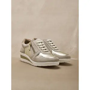 Sapatilhas de couro com sola aérea para mulher Pédiconfort image-1