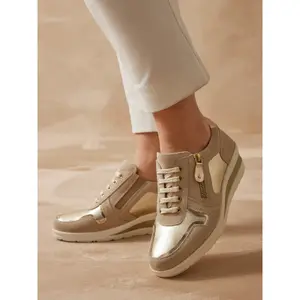 Sapatilhas de couro com sola aérea para mulher Pédiconfort image-2