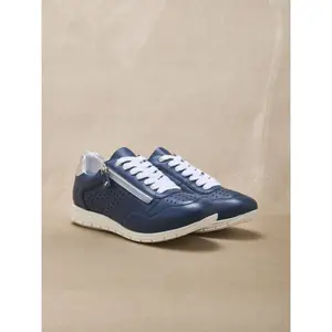 Baskets cuir à aérosemelle amovible femme Pédiconfort image-1