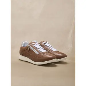 Baskets cuir à aérosemelle amovible femme Pédiconfort image-1