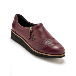 Mocassini in pelle senza lacci con zip Pédiconfort image-1