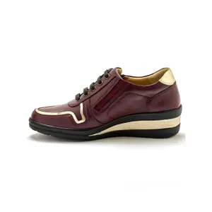 Ténis com detalhes metalizados, fecho de zíper e atacadores para mulher Pédiconfort image-2