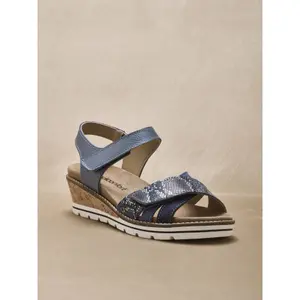 Womens double strap wedge sandals Pédiconfort image-0