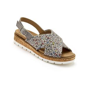 Sandálias extensíveis forradas a couro mulher Pédiconfort image-2