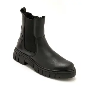 Botins de couro com sola crantada Pédiconfort image-1