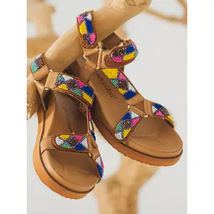Damen Sandalen mit 3 Klettverschluss-Riemen Pédiconfort image-2