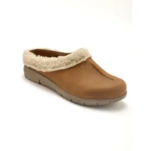 Mule skórzane z zamszu z wymienną wkładką dla kobiet Pédiconfort image-1