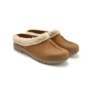 Mule skórzane z zamszu z wymienną wkładką dla kobiet Pédiconfort image-2