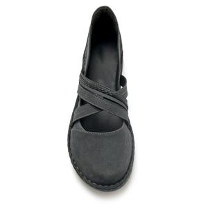 Vrouwen ballerina's met kruisbandjes en klittenband Pédiconfort image-6