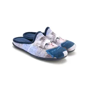 Mules forradas padrão gatinho mulher Pédiconfort image-2